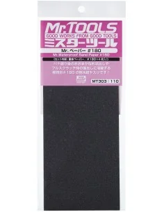 Mr Hobby -Gunze Mr. Waterproof Sand Paper 180 x 4 Sheets - Mr Hobby...