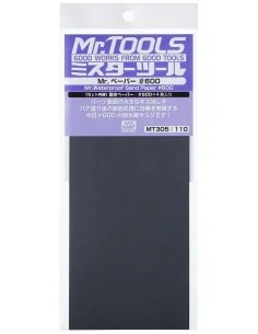 Mr Hobby -Gunze Mr. Waterproof Sand Paper 600 x 4 Sheets - Mr Hobby...
