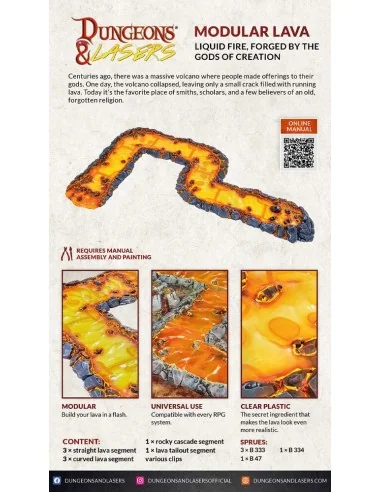 Dungeons & Lasers Expansion Set: MODULAR LAVA - Archon Studio DNL0073