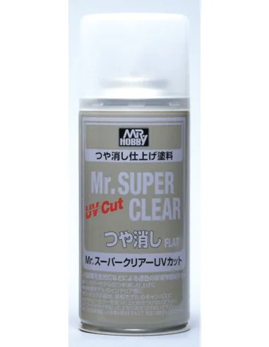 Mr Hobby -Gunze Mr. Super Clear UV Cut Flat Spray (170 ml) - Mr Hob...
