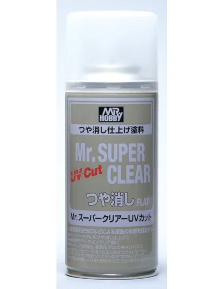 Mr Hobby -Gunze Mr. Super Clear UV Cut Flat Spray (170 ml) - Mr Hob...
