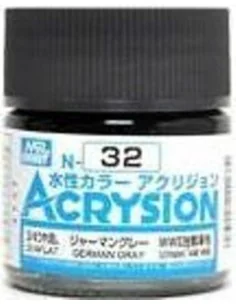 Mr Hobby -Gunze Acrysion (10 ml) German Gray - Mr Hobby - Gunze N-032