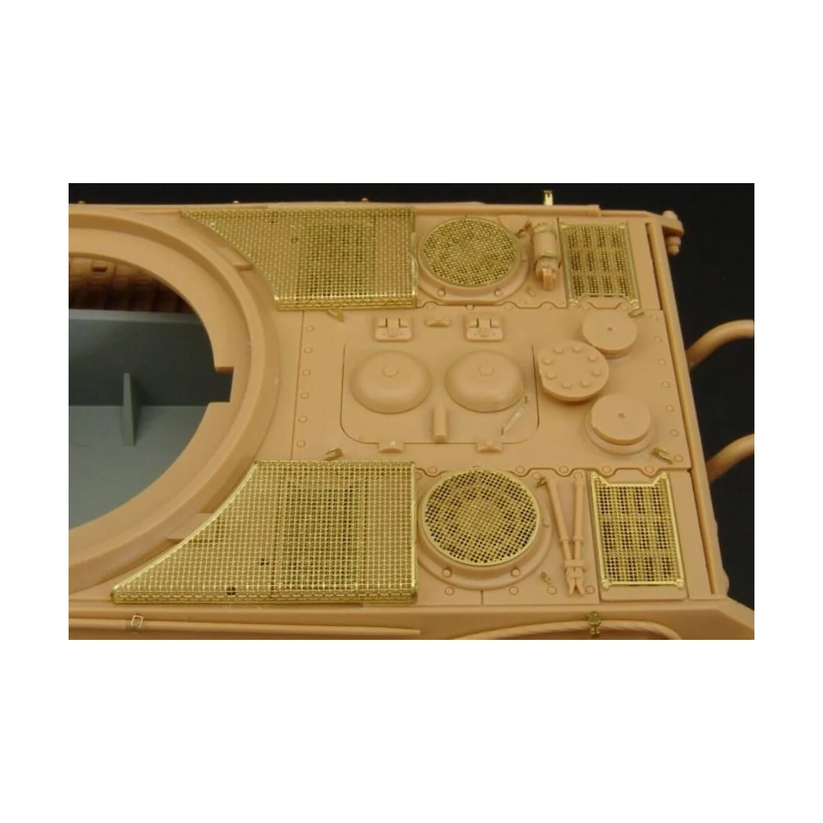 King Tiger Porsche Turret GRILLS, 1/48 - Hauler HLX48170