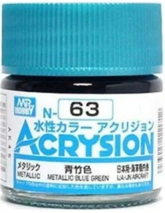 Mr Hobby -Gunze Acrysion (10 ml) Metallic Blue Green - Mr Hobby - G...