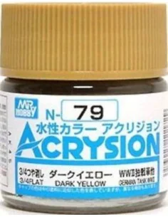 Mr Hobby -Gunze Acrysion (10 ml) Dark Yellow - Mr Hobby - Gunze N-079