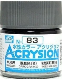 Mr Hobby -Gunze Acrysion (10 ml) Dark Gray (2) - Mr Hobby - Gunze N...