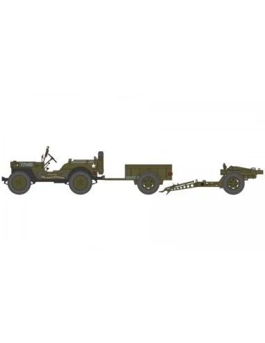 Willys Jeep, Trailer & 6PDR Gun, 1/72 - Airfix A02339