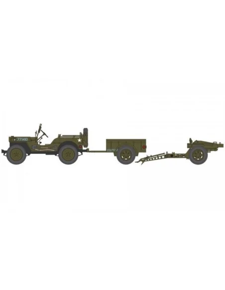 Willys Jeep, Trailer & 6PDR Gun, 1/72 - Airfix A02339