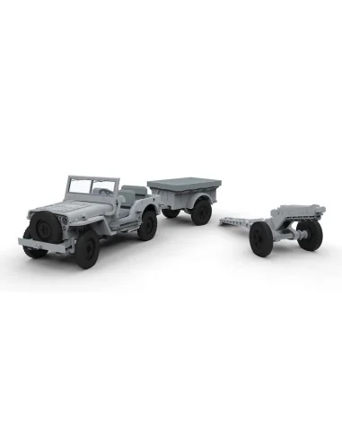 Willys Jeep, Trailer & 6PDR Gun, 1/72 - Airfix A02339