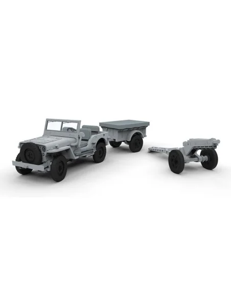 Willys Jeep, Trailer & 6PDR Gun, 1/72 - Airfix A02339