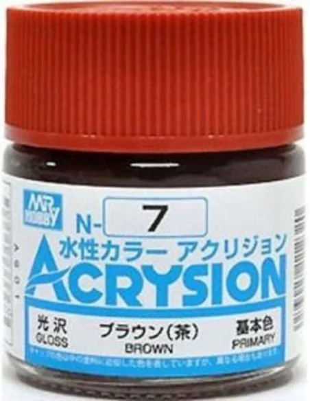 Mr Hobby -Gunze Acrysion (10 ml) Brown - Mr Hobby - Gunze N-007