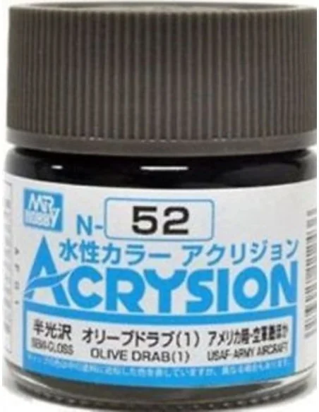 Mr Hobby -Gunze Acrysion (10 ml) Olive Drab (1) - Mr Hobby - Gunze ...