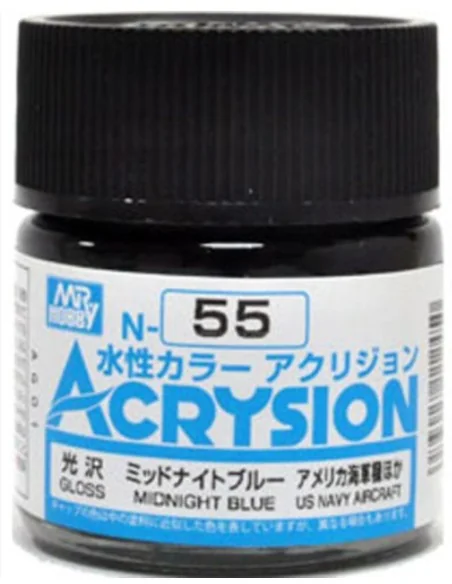Mr Hobby -Gunze Acrysion (10 ml) Midnight Blue - Mr Hobby - Gunze N...