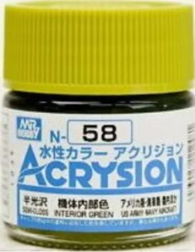 Mr Hobby -Gunze Acrysion (10 ml) Interior Green - Mr Hobby - Gunze ...