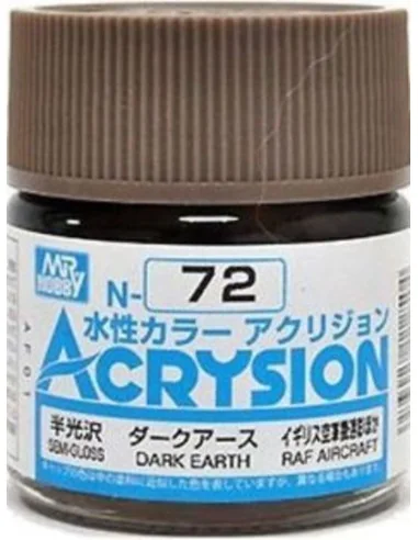 Mr Hobby -Gunze Acrysion (10 ml) Dark Earth - Mr Hobby - Gunze N-072