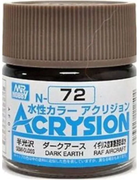 Mr Hobby -Gunze Acrysion (10 ml) Dark Earth - Mr Hobby - Gunze N-072