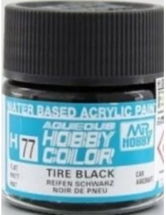 Mr Hobby -Gunze Acrysion (10 ml) Tire Black - Mr Hobby - Gunze N-077