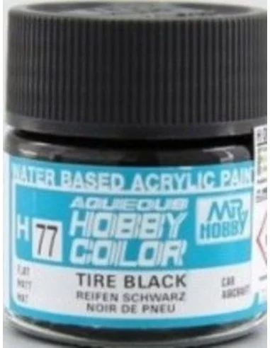 Mr Hobby -Gunze Acrysion (10 ml) Tire Black - Mr Hobby - Gunze N-077