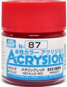 Mr Hobby -Gunze Acrysion (10 ml) Metallic Red - Mr Hobby - Gunze N-087