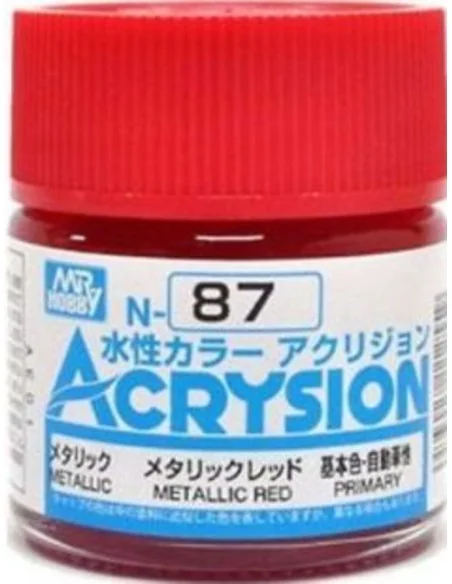 Mr Hobby -Gunze Acrysion (10 ml) Metallic Red - Mr Hobby - Gunze N-087