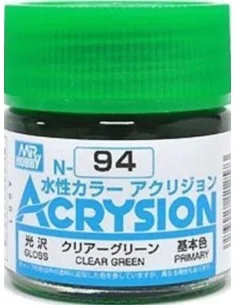 Mr Hobby -Gunze Acrysion (10 ml) Clear Green - Mr Hobby - Gunze N-094