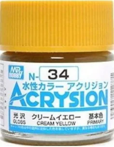 Mr Hobby -Gunze Acrysion (10 ml) Cream Yellow - Mr Hobby - Gunze N-034