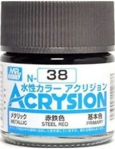 Mr Hobby -Gunze Acrysion (10 ml) Steel Red - Mr Hobby - Gunze N-038