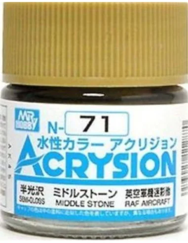Mr Hobby -Gunze Acrysion (10 ml) Middle Stone - Mr Hobby - Gunze N-071