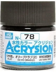 Mr Hobby -Gunze Acrysion (10 ml) Olive Drab (2) - Mr Hobby - Gunze ...