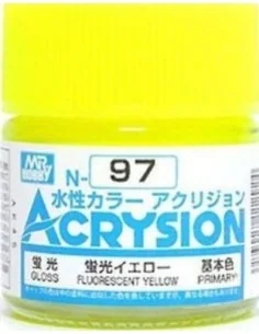 Mr Hobby -Gunze Acrysion (10 ml) Fluorescent Yellow - Mr Hobby - Gu...
