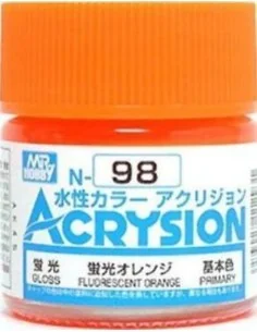 Mr Hobby -Gunze Acrysion (10 ml) Fluorescent Orange - Mr Hobby - Gu...