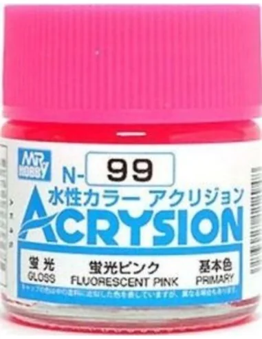 Mr Hobby -Gunze Acrysion (10 ml) Fluorescent Pink - Mr Hobby - Gunz...