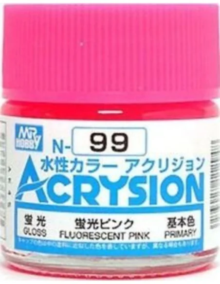 Mr Hobby -Gunze Acrysion (10 ml) Fluorescent Pink - Mr Hobby - Gunz...