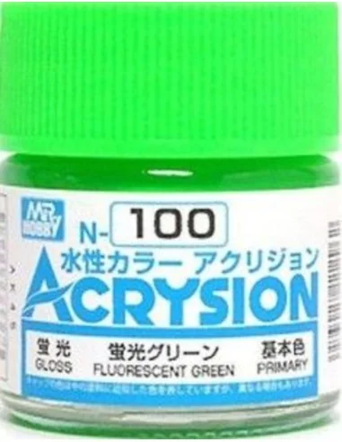 Mr Hobby -Gunze Acrysion (10 ml) Fluorescent Green - Mr Hobby - Gun...