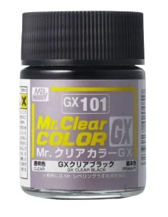 Mr Hobby -Gunze Mr. Clear Color GX (18 ml) Clear Black - Mr Hobby -...