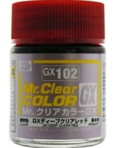 Mr Hobby -Gunze Mr. Clear Color GX (18 ml) Deep Clear Red - Mr Hobb...