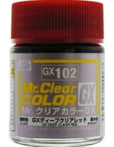 Mr Hobby -Gunze Mr. Clear Color GX (18 ml) Deep Clear Red - Mr Hobb...