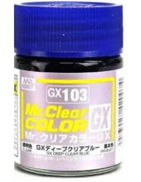 Mr Hobby -Gunze Mr. Clear Color GX (18 ml) Deep Clear Blue - Mr Hob...