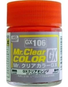 Mr Hobby -Gunze Mr. Clear Color GX (18 ml) Clear Orange - Mr Hobby ...