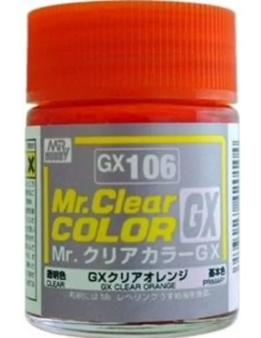 Mr Hobby -Gunze Mr. Clear Color GX (18 ml) Clear Orange - Mr Hobby ...