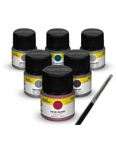 Acrylic Colour Set Navy 6 x 12 ml + Brush - Heller 9405