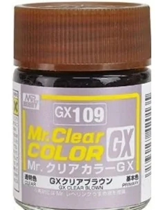 Mr Hobby -Gunze Mr. Clear Color GX (18 ml) Clear Brown - Mr Hobby -...