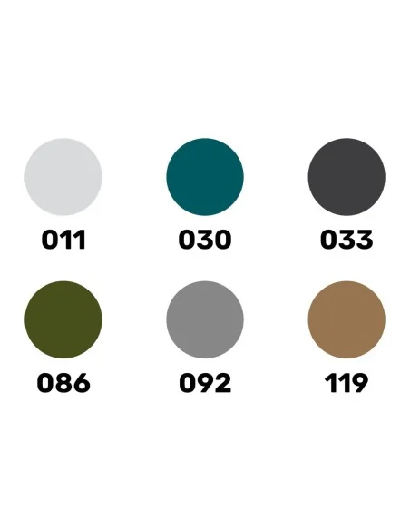 Acrylic Colour Set Military 6 x 12 ml + Brush - Heller 9400
