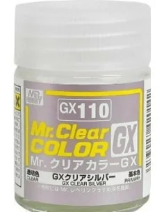 Mr Hobby -Gunze Mr. Clear Color GX (18 ml) Clear Silver - Mr Hobby ...
