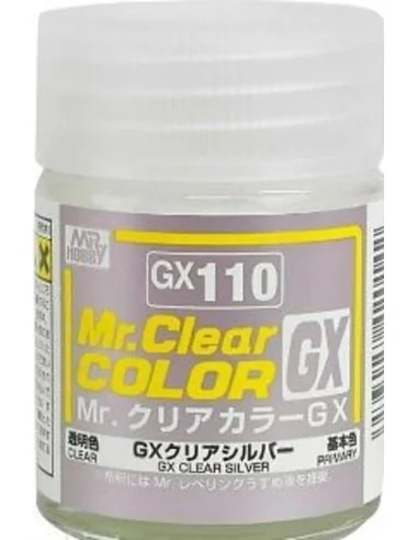 Mr Hobby -Gunze Mr. Clear Color GX (18 ml) Clear Silver - Mr Hobby ...