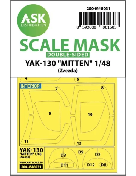 Yak-130 Mitten double-sided painting mask for Zvezda, 1/48 - Art Sc...