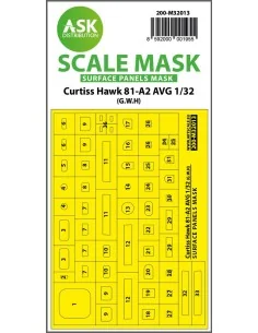 Curtiss Hawk 81-A2 AVG surface panels masks for Great Wall Hobby, 1...