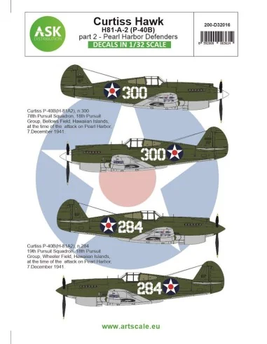 Curtiss H81-A-2 part 2 - Pearl Harbor Defenders, 1/32 - Art Scale K...