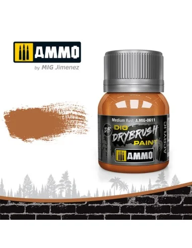 DRYBRUSH Medium Rust - AMMO by MIG Jimenez A.MIG-0611
