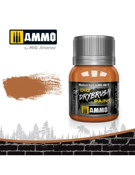 DRYBRUSH Medium Rust - AMMO by MIG Jimenez A.MIG-0611
